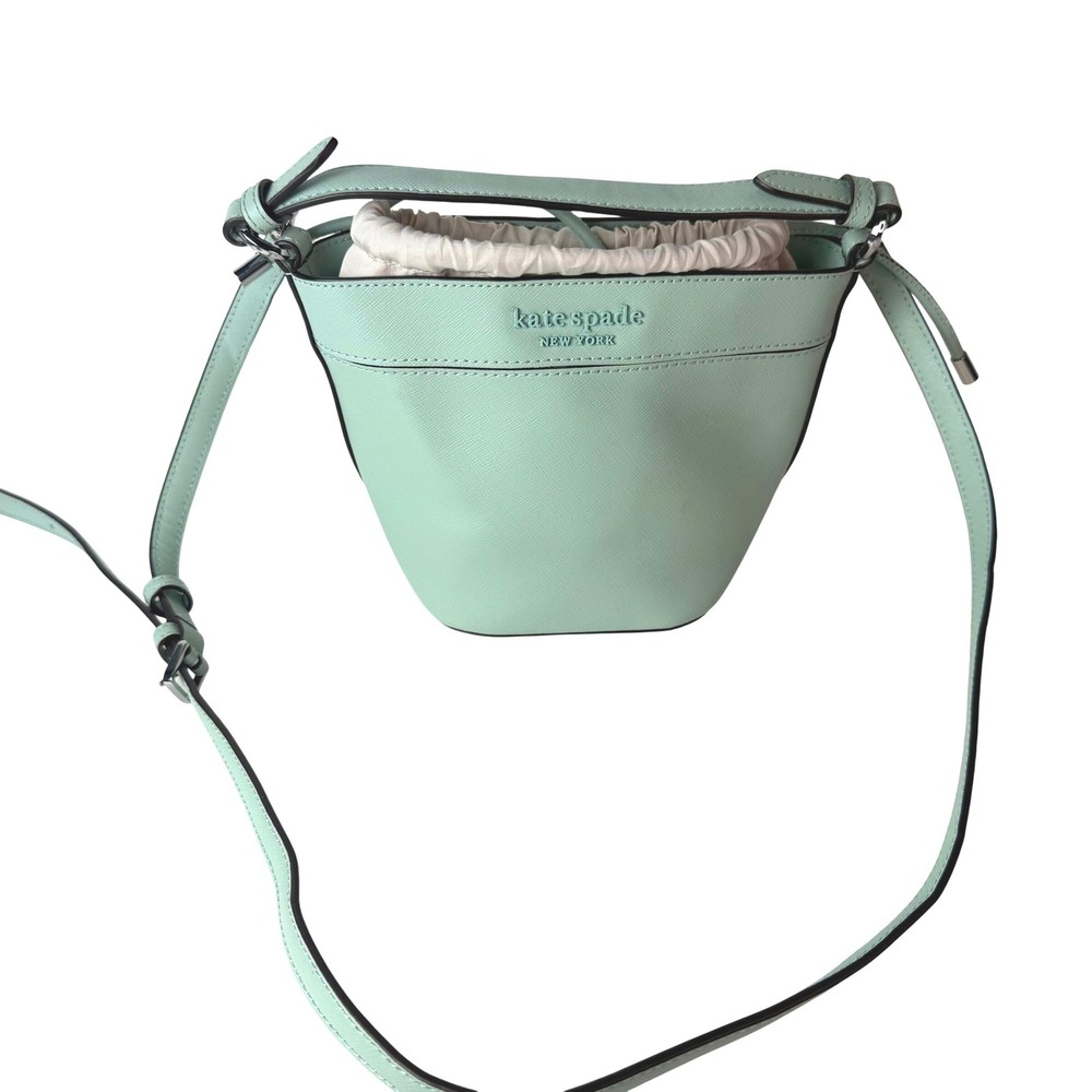 Kate Spade Cameron Small Mint Bucket Drawstring 2 Way Bag